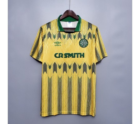 Celtic 89/91 Away Yellow Soccer Jersey